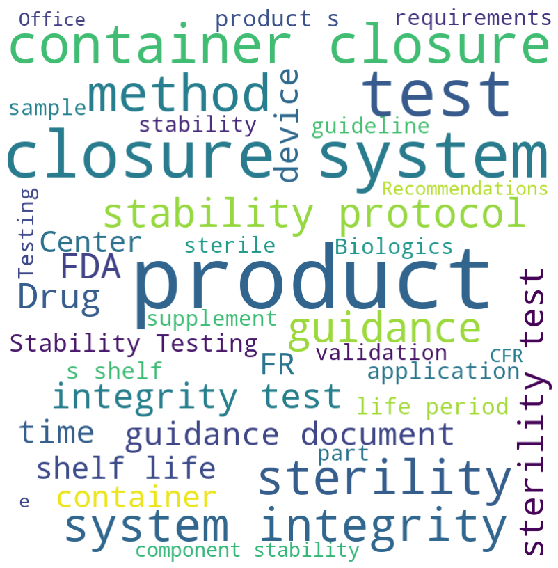 Fda guidance container and closure system integrity testing